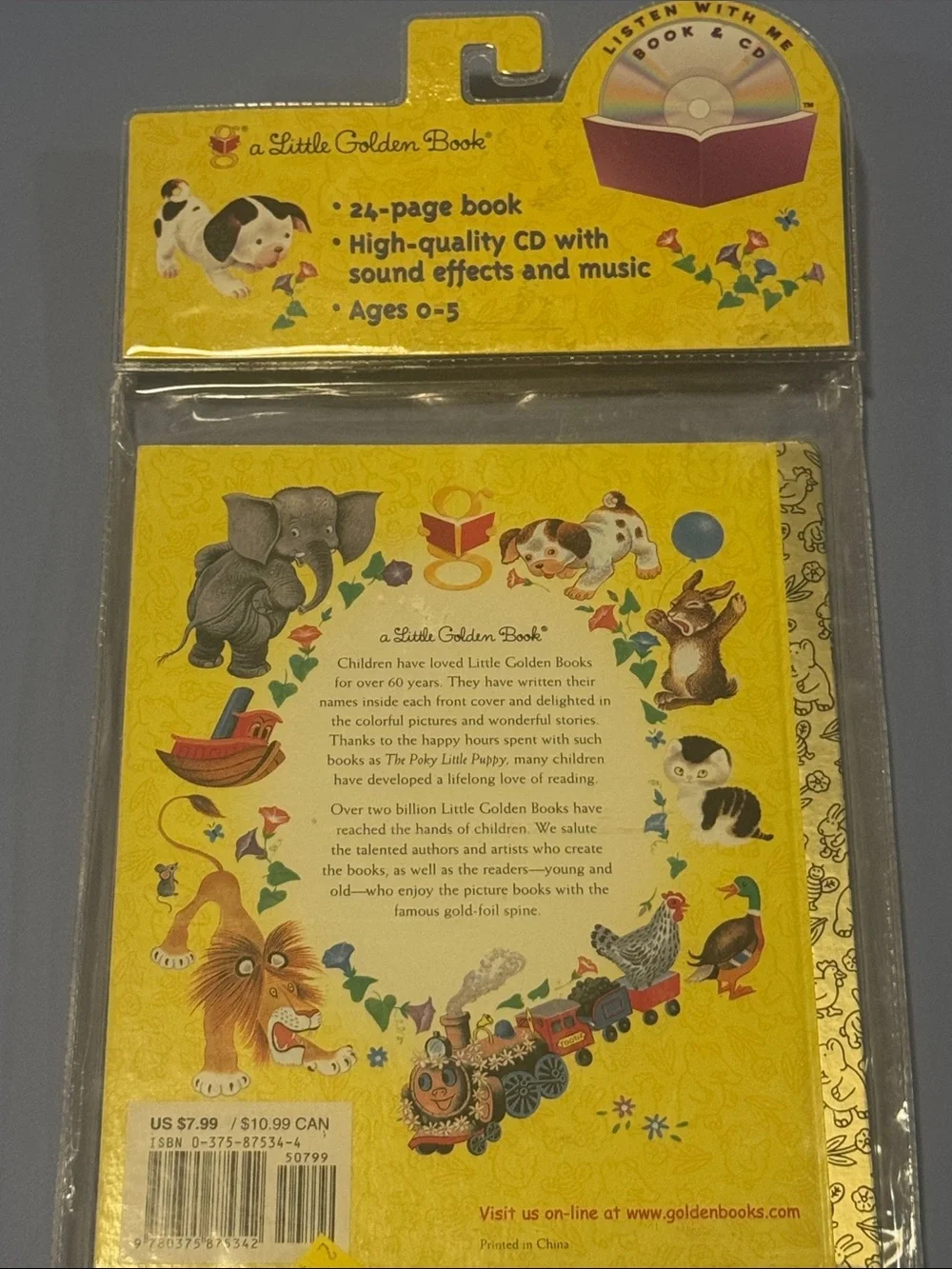 Little Puppy Storybook with CD - Blue and Yellow